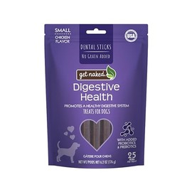 Get Naked Grain Free 1 Pouch 6.2 Oz Digestive Health Dental Chew Sticks, Small