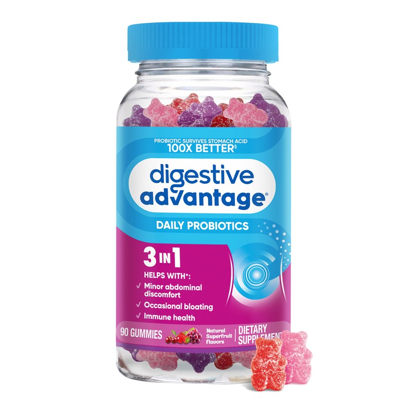 Digestive Advantage Superfruit Blend Probiotic Gummies - Survives Better than