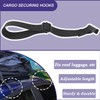 Car Rooftop Cargo Tie Down Hook Straps,Adjustable Roof Cargo Carrier