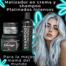 Matizador Platinados Premium 2 Cremas + Shampoo 500ml