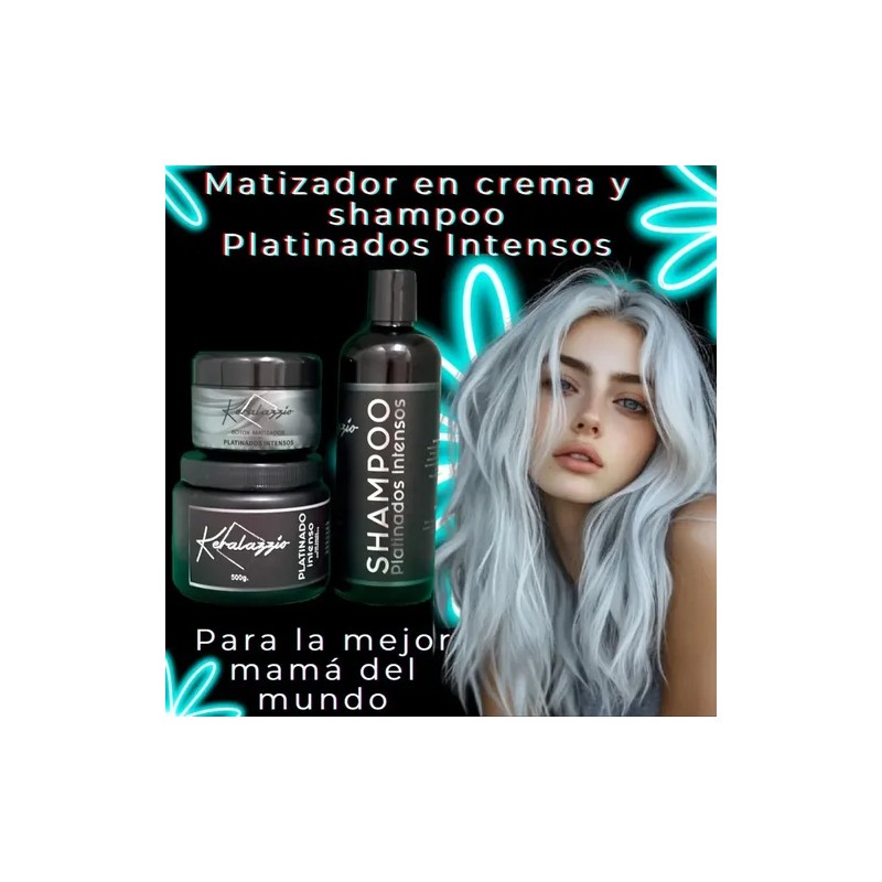 Matizador Platinados Premium 2 Cremas + Shampoo 500ml