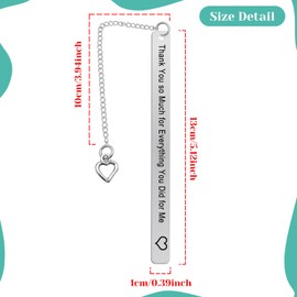 Thank You Gifts Bookmark for Teacher Mentor Coach Appreciation Gifts for Volunteer Nurse Leader Boss Coworker Appreciation Bookmark Inspirational Present for Women Men Coworkers