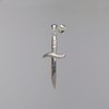 925 Sterling Silver Gothic Dagger Sword Pirate Medieval Renaissance Single