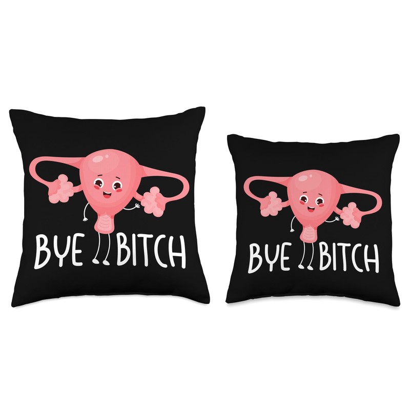 Uterus Removal Hysterectomy Survivor Throw Pillow