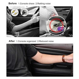 BIXUAN Car Door Armrest Universal PU Leather Car Armrest Left Elbow Support Cushion with Storage Box Car Armrest Cushion Car Door Armrest Pad