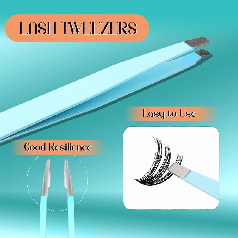 GEMERRY DIY Cluster Eyelash Extensions Kit with Lash Bond and