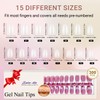 KQueenest Soft Gel French Nail Tips, 300 Pcs White French