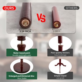 Wood Coat Rack Stand, Wooden Coat Rack Freestanding with Sturdy Round Base, Vintage Coat Racks with 14 Hooks, Natural Birch Wood Entryway Coat Tree Hanger Stand Easy to Assemble