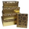 Bambelaa! Cardboard Christmas Design Boxes Gift Gold Large 24.5 x
