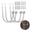 DALAETUS 12 Pcs Silver Curtain Holdbacks, U-Shaped Curtain Tie Back,
