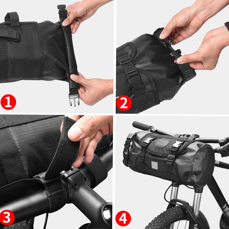 Waterproof Bike Handlebar Bag Front Bicycle Dry Pack Large Capacity