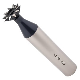 NACX 12mm x 45-Degree HSS Dovetail Cutter Milling End Mill, High Speed Steel Dovetail Milling Cutter