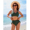 Blooming Jelly Womens High Waisted Bikini Sets Cross Two Piece