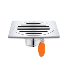 Qrity Stainless Steel Floor Drain Bathroom Shower Kitchen Waste Grid Anti Odour 100 x 100 mm Silver