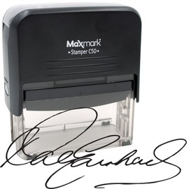 Custom Signature Stamp - Extra Large for Large Signatures Self-Inking Stamp Customized with Your Signature