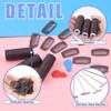 Glarks 87Pcs Hair Extensions Clip Wig Making Set, Includes Dark