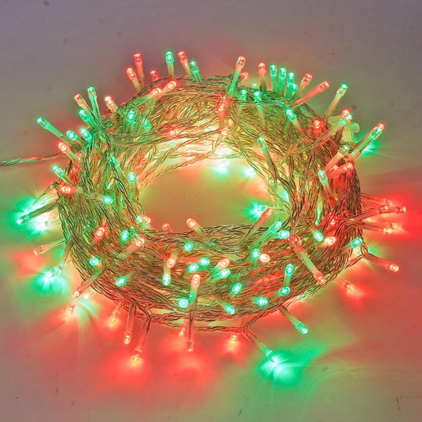 JMEXSUSS 200 LED Red White and Green Christmas Lights Outdoor,