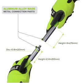 RAYTEEN Sand Safety Flag PRO with Quicker Connector Base & 11.8" x11.8" Heavy Duty PVC Reflective Flag, Suit for ATV, UTV, Offroad, Jeep & Truck. Can be Used as 3.3'，6.6‘ or 10’.