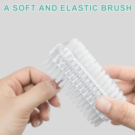 Yeenano Handwaschbürste,2 Stück Doppelseitige Nagelbürste Handbürste Kunststoff Nagelbürste Fingerbürste Nagelbürste Hart Fingernagelbürste Handbürsten für Reinigung Nagel,Bad Waschbecken