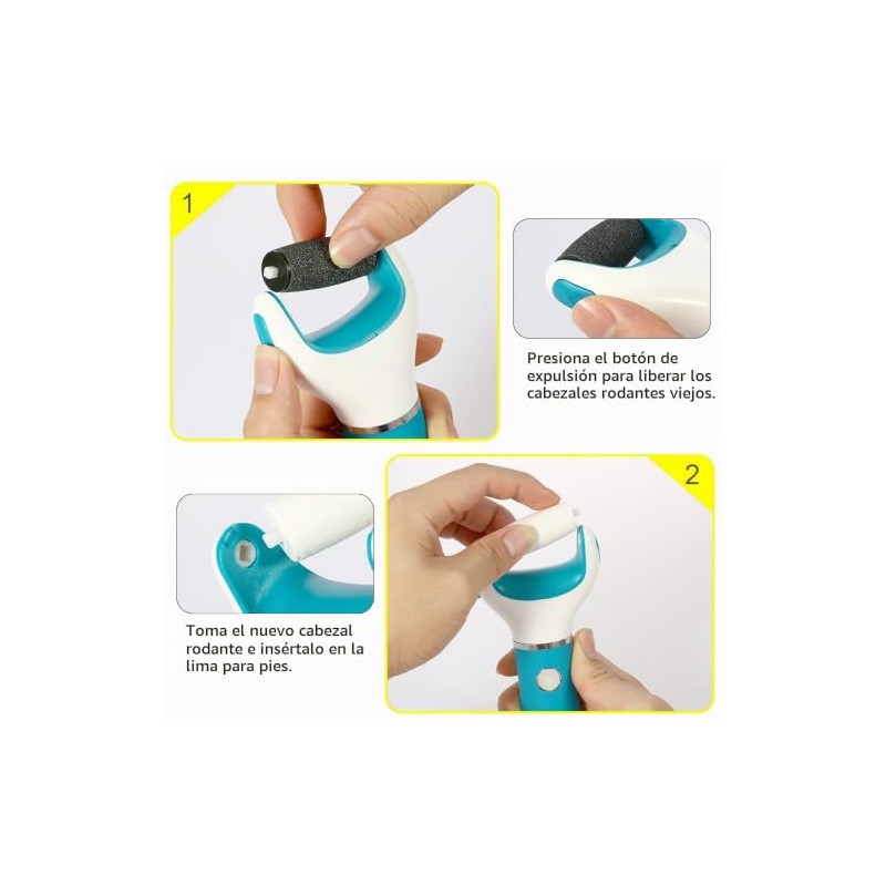 Lima eléctrica para pies profesional, herramienta de pedicura recargable de