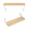 QWORK® Pack of 2 White Shelf Brackets, Shelf Brackets, Heavy