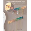 NiHome Wall Mount Acrylic Jewelry Organizer 2-Pack, Durable Sleek Rack
