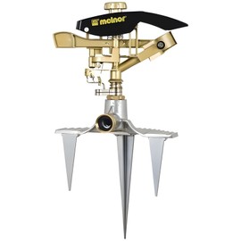 Melnor 8825 Sq Ft Metal Impact Spike Lawn Pulsating Sprinkler Heavy Duty Water Sprayer