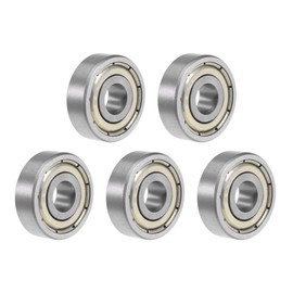 sourcing map 625ZZ Deep Groove Ball Bearing 5x16x5mm Double Shielded Chrome Steel Bearings 5-Pack