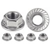 Nuts made of stainless steel with serrated edge M4, nuts
