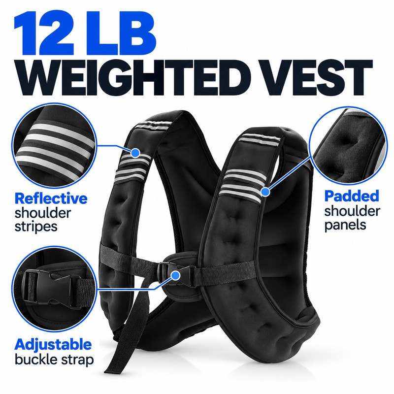 12 lb Weighted Vest for Walking & Strength Training –