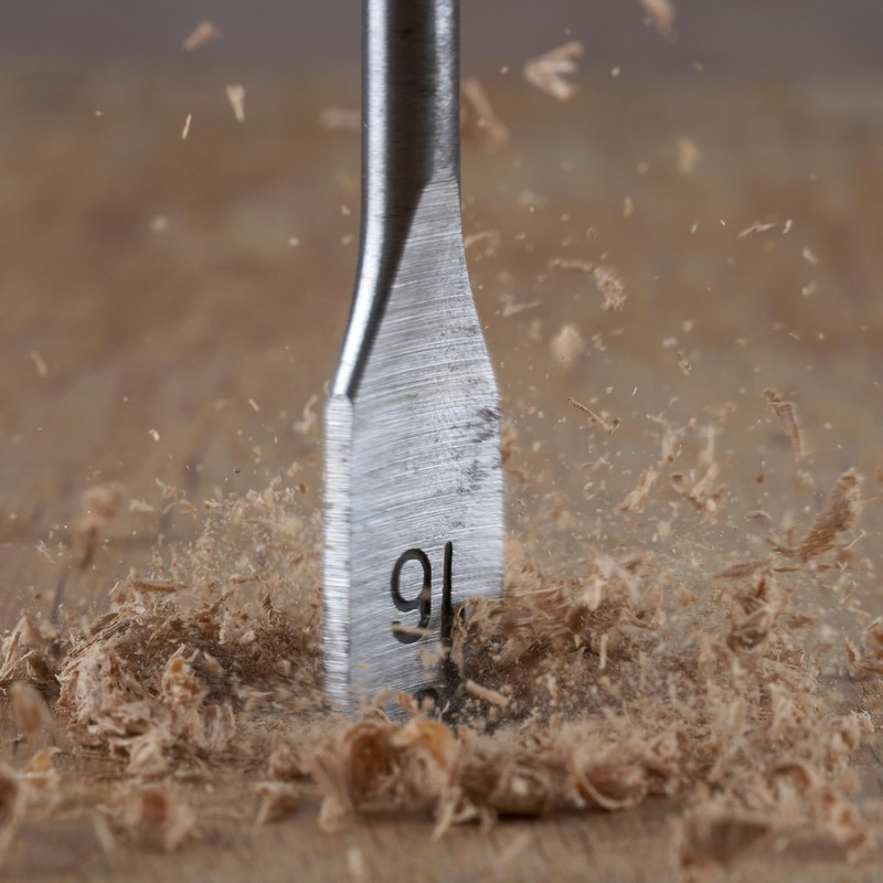 6 Heavy Duty Spade Drill Bits Set with a Vinyl
