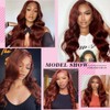 13x6 Body Wave Lace Front Wigs 250% Density #33 Reddish