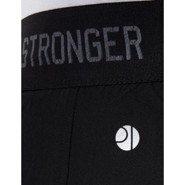 Koton Men's Elastic Waist Pocket Detail Slogan Sport Shorts, Black(999), S