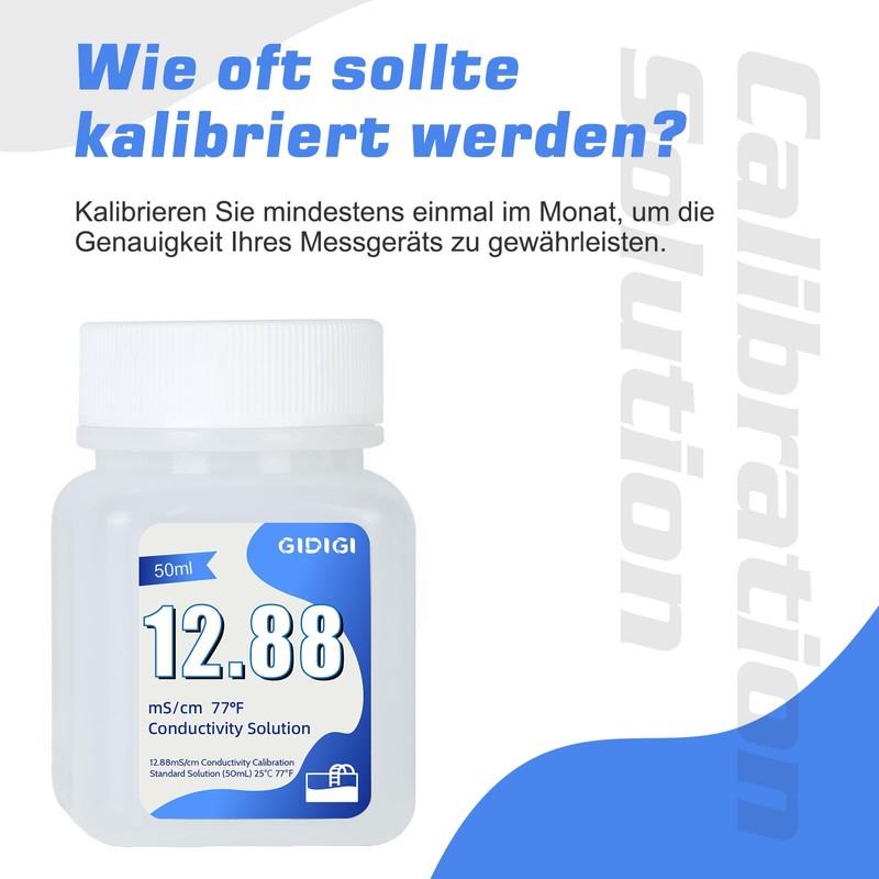 12.88 mS/cm calibration solution. The 12880 μS/cm conductivity calibration solution