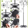 Blulu 34-55 Inch Adjustable Shepherds Hook with Base Indoor Outdoor