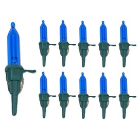 JL Missouri Parts & Misc. 10 Blue L1 Green Base Bulbs, LED Clear Mini Christmas Tree Lights Replacement Bulb 3 V Volt 0.06 W Watt