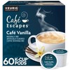 Café Escapes Café Vanilla Coffee Beverage, Single-Serve K-Cup Pods, 60