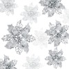 GWHOLE Christmas Glitter Poinsettia 21 Pcs Hollow Artificial Fabric Flowers