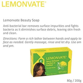 LEMONVATE Anti-Bacterial Soap 200g - Hand & Body Sanitiser, Germs Remover, Formulated to Fight Bacteria, with Vitamin C