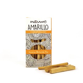 PALOSANTO - Palo Santo Räucherholz - Räucherstäbchen Amarillo – Natürlicher Weihrauch – Frischen und leicht aromatischen Duft - Original Bursera Graveolens – 5 Stck.
