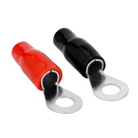 Conext Link RTB48-20 Ring Terminal with Red Black Boot 5/16" 8mm Stud hole 20 Pack (4 Gauge) （16513）