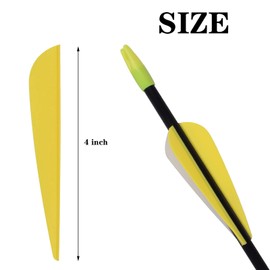 KURUGEILI 60PK 4 inch Plastic Arrow Fletching Arrow Vane TPU Fletchings for DIY Arrow Archery Bow