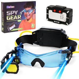 Madzee Spy Gear Toy Set for Kids – LED Night Vision Goggles for Kids with Micro Voice Disguiser