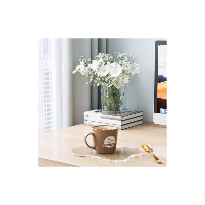 Irregular Acrylic Coasters - Clear Cloud Shape Drink Coasters