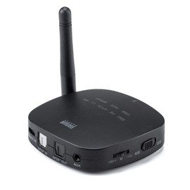 Sanwa Direct 400-BTAD008 Bluetooth Audio Transmitter Receiver apt-X LL/FastStream Low Latency APT-X HD 3.5mm Optical Digital USB Compatible
