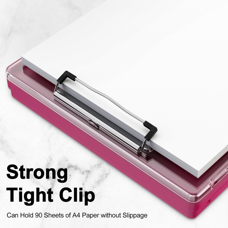 Clipboard with Storage, 8.5x11" Clip Boards with 2 Storage Case