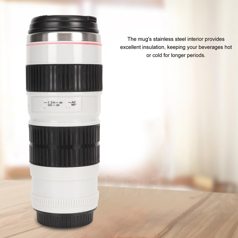 Coffee Cup Camera Lens Coffee Cups Cup with Lid Stainless