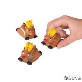Fun Express Reindeer Dasher Pullback - Toys - 12 Pieces