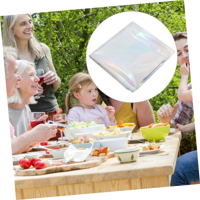 Alipis 3 pcs Iridescent Table Covers Rectangle Tablecloths for Party