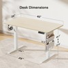 Marsail 40x24 Electric Standing Desk - Adjustable Height Computer Desk